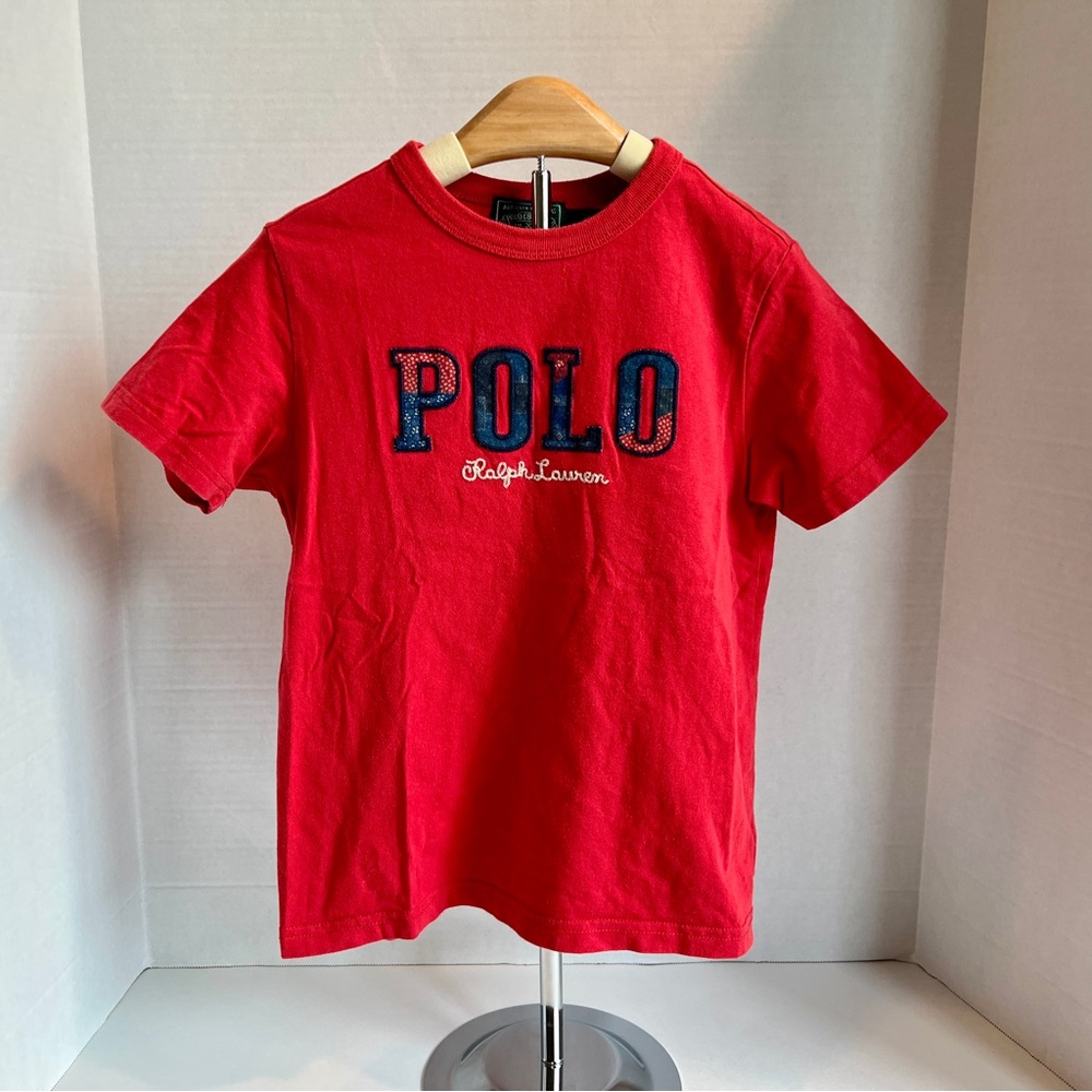 Ralph Lauren Kids Cotton Red T-Shirt size 5 lightly used